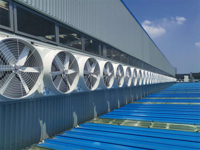 Jiangsu boiler manufacturing workshop environmental space ventilation cooling case