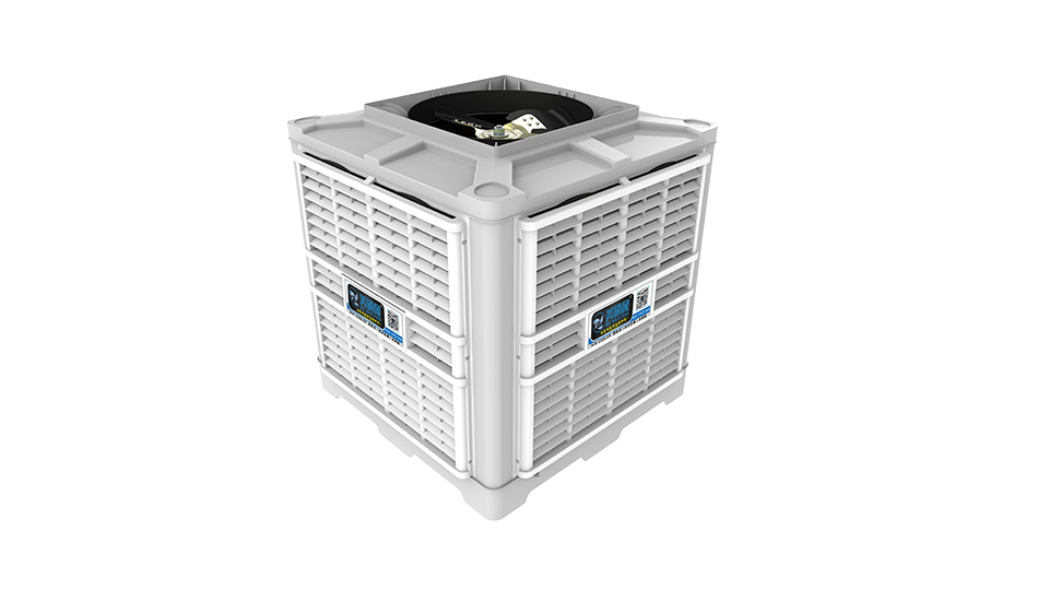 Reinforced external axial flow evaporative air cooler